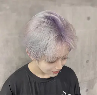 ミディアム カラー メンズ MIRAC所属・Ryoichi⛓️ 韓国ヘア/ハイトーンのヘアスタイル