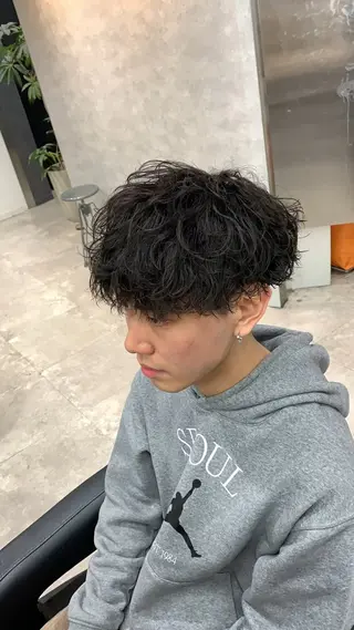 ショート パーマ指名率No1 メンズ特化ケイトのヘアスタイル