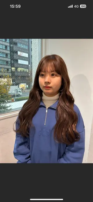 ロング カラー 愛結 暖色カラー🎀🩰のヘアスタイル