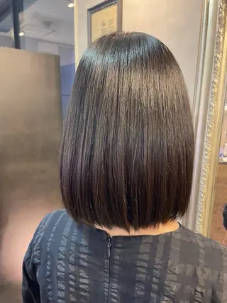 ミディアム 髪質改善デザインカラ ー/ヒロイケカズマサのヘアスタイル