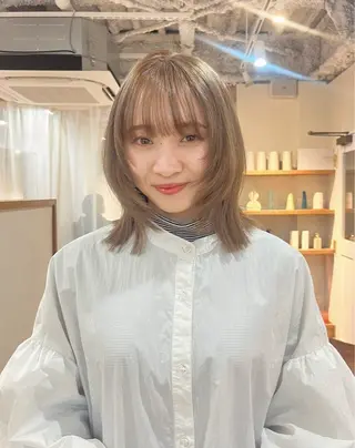 ミディアム 義本 風佳のヘアスタイル