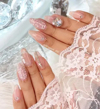 ネイル 23時まで❤︎韓国、 ワンホンネイルのネイルデザイン