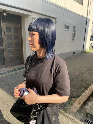 ミディアム カラー パーマ ヘアアレンジ メンズ tatsumi/ボブ ウルフ/レイヤーのヘアスタイル