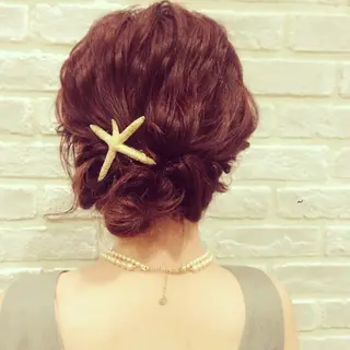 ミディアム セミロング ロング カラー ヘアアレンジ la fith所属・rico_by ヘアとアイブロウのヘアスタイル