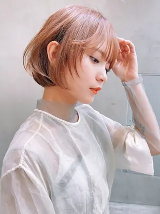 ショート カラー ヘアアレンジ レイヤー/髪質改善/ 北 啓吾のヘアスタイル