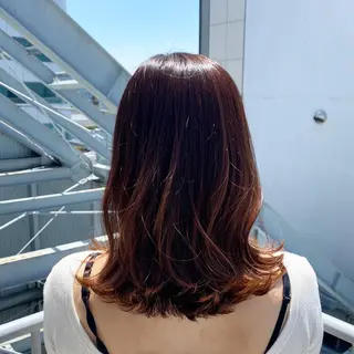 ミディアム カラー 💖暖色・ハイトーン 🐈みおり💖のヘアスタイル
