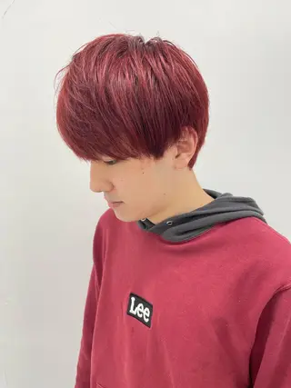 カラー メンズ スパイキーパーマ 柏NO1 藤本葉のヘアスタイル