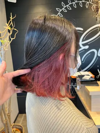 ミディアム カラー 名古屋／デザイン／ ブリーチ/松井亮磨のヘアスタイル