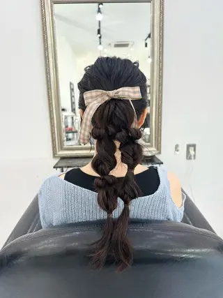 ロング ヘアアレンジ マイ/カットモデル /暖色カラーのヘアスタイル