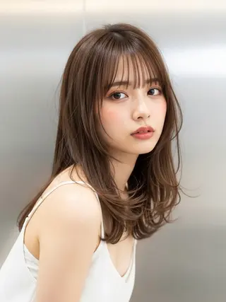セミロング カラー ❣️モテ髪❣️佐野 圭佑のヘアスタイル
