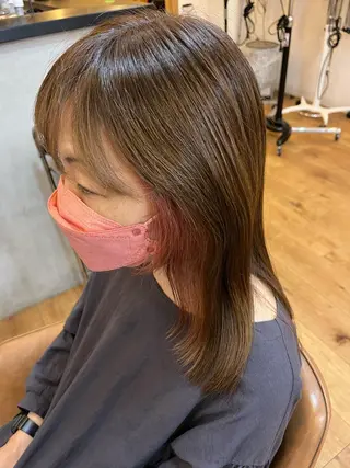 ミディアム カラー be’leef.ric 守口店所属・beleef守口店 reinaのヘアスタイル