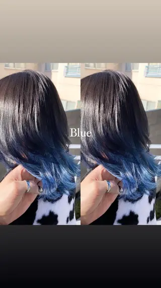 セミロング カラー ヘアアレンジ 🌻Insta指名 NO.1🌻Shoのヘアスタイル