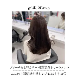 セミロング カラー ヘアアレンジ Ella所属・nana【艶髪】/ レイヤー/縮毛矯正のヘアスタイル