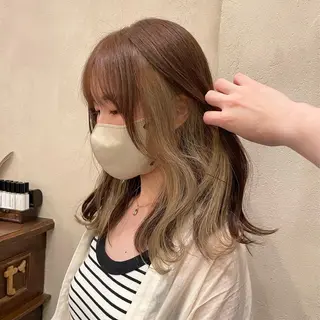 ミディアム カラー roost 優のヘアスタイル