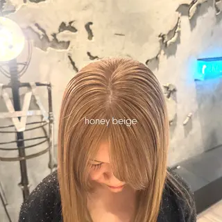 ミディアム カラー 暖色/ブリーチカラー 🍊 yu-na.のヘアスタイル