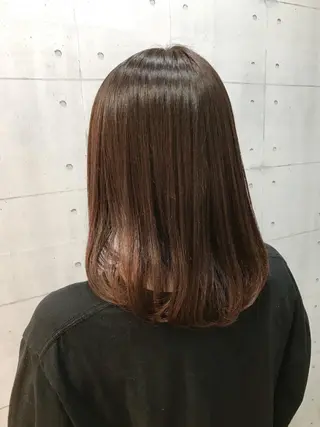 ミディアム カラー 高木 麻知子のヘアスタイル