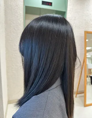 ロング カラー お悩み改善 黄金比みくのヘアスタイル