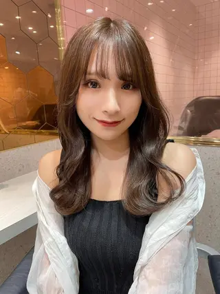 セミロング カラー 韓国ヘア🤍顔周り/ 髪質改善✨/林遼一郎のヘアスタイル