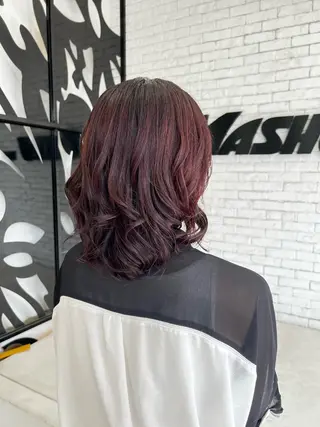 ミディアム カラー MASHU Machela店所属・ほのか./大阪 透明感カラー/韓国風のヘアスタイル