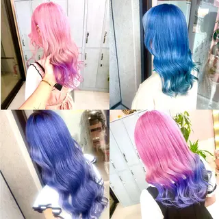 セミロング カラー ブリーチ人気No.1 MANATO🎨🌈のヘアスタイル