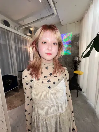 セミロング カラー haco＋所属・圧倒的デザイン力 店長🎨RENAのヘアスタイル