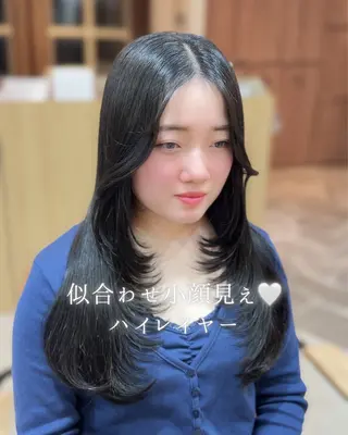 ロング カラー honoka/レイヤ ー/艶感カラー/韓国のヘアスタイル