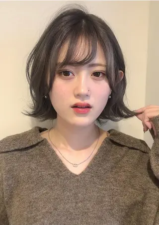 ミディアム カラー ヘアアレンジ 永井 亜実のヘアスタイル