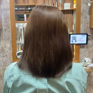 ミディアム YELLOW CORN 金沢文庫所属・【金沢文庫4分】髪質 改善/縮毛矯正アラタのヘアスタイル