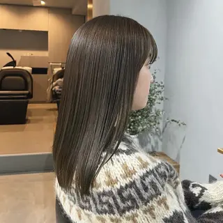 セミロング カラー ALLY(アリー)所属・akane/ボブ /オリーブ/ブラウンのヘアスタイル