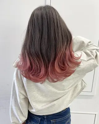 セミロング カラー 【公式】amble luxe池袋東口🩷のヘアスタイル