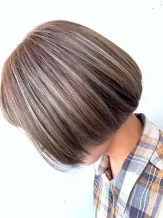 ミディアム カラー Glimpse中津店 髪質改善/マツエクのヘアスタイル