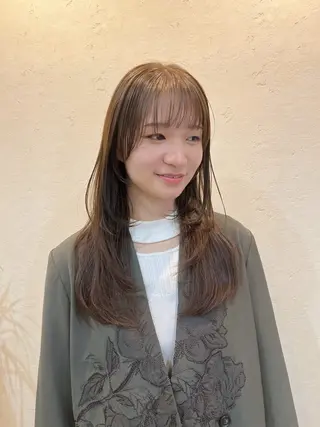 ロング カラー 工藤 梨花のヘアスタイル