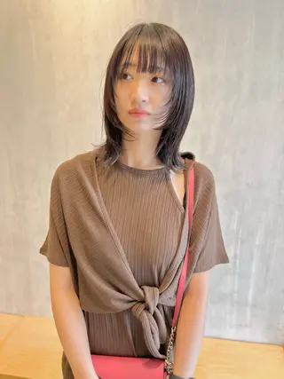 セミロング メンズパーマ/フェ ザーパーマ/古川晴輝のヘアスタイル