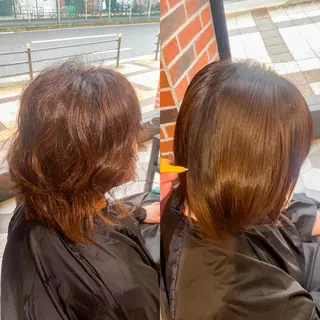 ミディアム 髪質改善韓国レイヤー SHIORI🦋のヘアスタイル