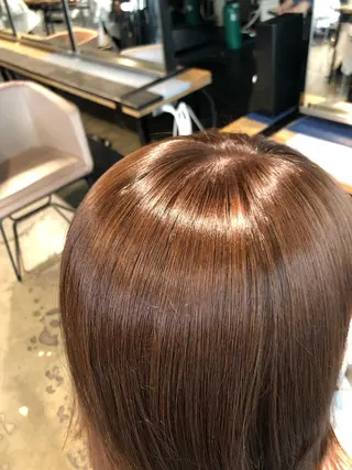 セミロング カラー ヘアアレンジ 【柔らか透明感✨/ 似合せ前髪】大石葉月のヘアスタイル