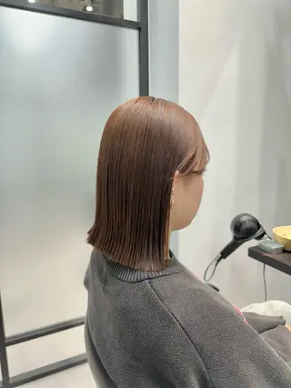 ミディアム SALOWIN心斎橋Suite店所属・洗っても取れない 髪質改善|OJIROのヘアスタイル