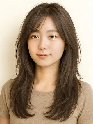 セミロング 映える顔まわり/前髪 特化 💗 ユキマのヘアスタイル