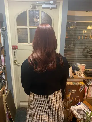 セミロング カラー ヤスザトアヤノ ／レイヤー／オリーブのヘアスタイル