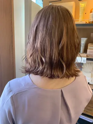 ミディアム 艶髪color💎髪 質改善ストレート大吉のヘアスタイル