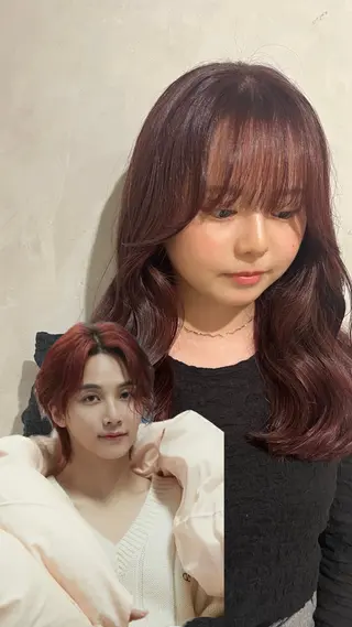 ロング カラー 🦮shiori アイドルオタク🦮のヘアスタイル