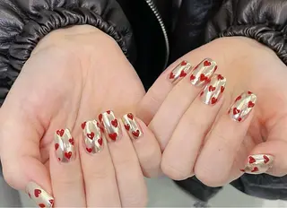 ネイル Kaka_ パラジェル、長さだしのネイルデザイン