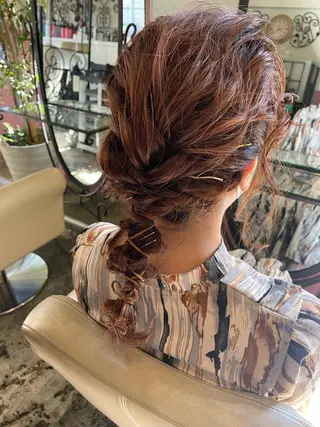 セミロング カラー パーマ ヘアアレンジ メンズ 表参道Lise おおいしおりのヘアスタイル