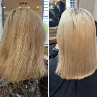 セミロング 村松陸斗 メテオストレートのヘアスタイル