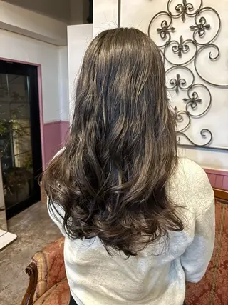 ロング カラー パーマ ヘアアレンジ メンズ 表参道Lise おおいしおりのヘアスタイル