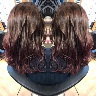 セミロング カラー 大久保 隆蔵のヘアスタイル