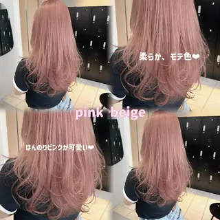 カラー セミロング ♡韓国ヘア♡ ブリーチ✨ハイトーンのヘアスタイル