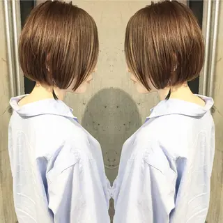 ショート カラー パーマ ヘアアレンジ メンズ キッズ ネイル マツエク・マツパ 韓国風×透明感カラー 髪質改善オタベシンヤのヘアスタイル