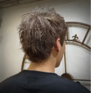 ショート カラー メンズ スパイキー/ ピンパーマ/緑川雄也のヘアスタイル