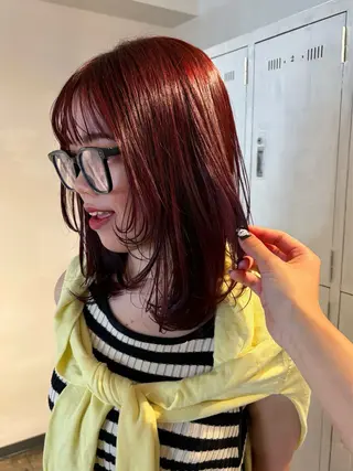 ロング カラー 💫miyu💫デザ インカラー/アレンジのヘアスタイル