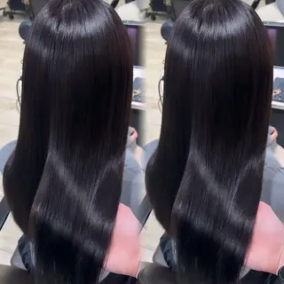 ロング カラー Euphoria新宿店所属・新宿/透明感カラー/ 縮毛矯正/SHOKIのヘアスタイル